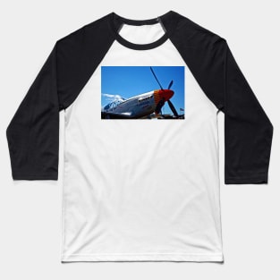 Tuskegee Airmen P51 Mustang Fighter Plane Baseball T-Shirt